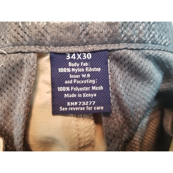 Croft & Barrow gray Belted Khaki Cargo convertible travel pants Men's Size 32x30 - Picture 8 of 8